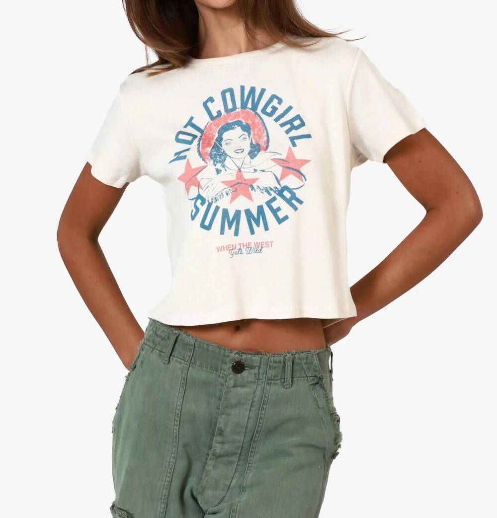 NEW GIRL DANGEROUS hot cowgirl summer t-shirt in white